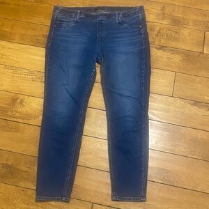 Silver pull on Jeans